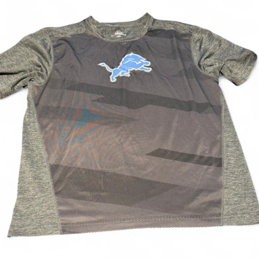 Detroit Lions Majestic‎ Cool Base Shirt Large Gray NFL Athletic Tee